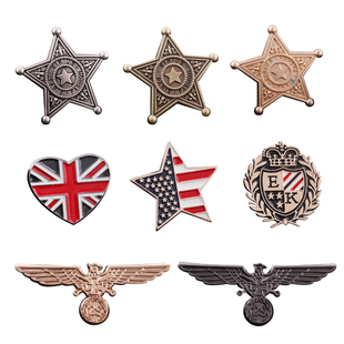 韩版时尚英伦复古五角星米字旗皇冠翅膀合金胸章胸针胸牌男女徽章