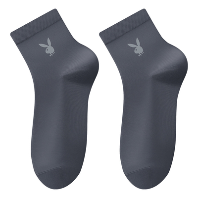 花花公子100%棉男袜抗菌防臭秋冬