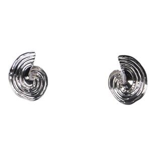 PUPILCASKET 盘旋银螺耳夹 原创设计纯银立体造型小众高级感耳夹