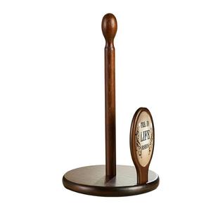 实木厨房餐桌纸巾架置物架立式木质卷纸架保鲜膜收纳架免打孔家用