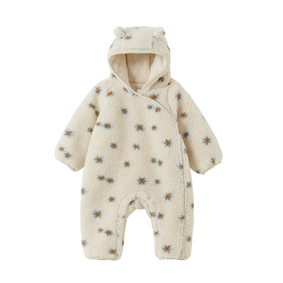 papa爬爬秋冬连体衣爬服加绒夹棉