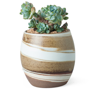 常品绞胎多肉陶盆透气陶瓷盆器田园创意个性花盆家用桌面肉肉花盆