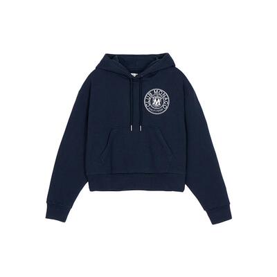 博主同款 CLUB MONACO女装Crest美式休闲连帽情侣卫衣