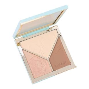 彩棠修容盘新版大师三色修容盘高光哑光闪粉三色