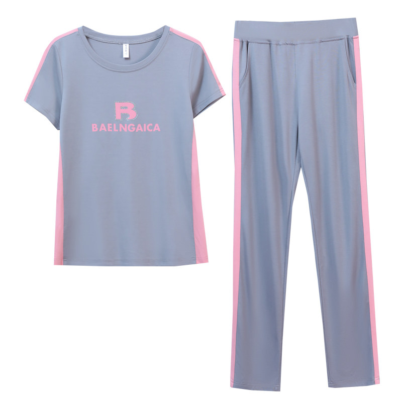 品牌女运动服夏季时尚连帽休闲装