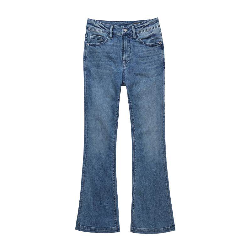 ABLEJEANS新款女士微喇叭牛仔裤