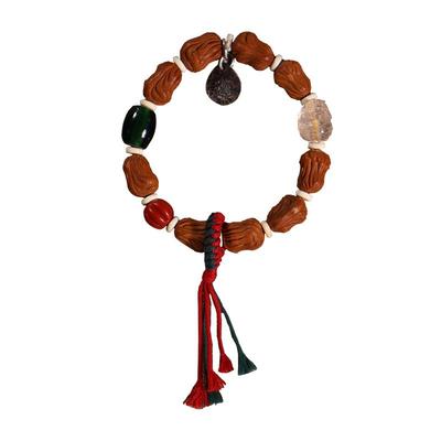 道轩堂通用核桃、银手工打造手串