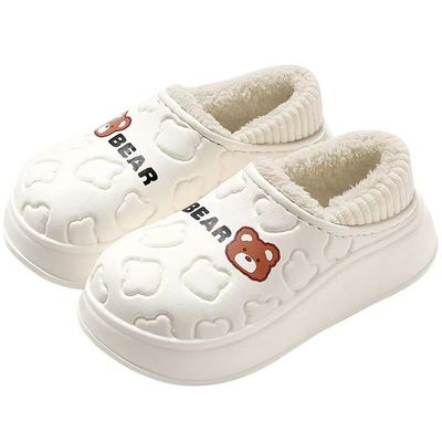 防水棉拖鞋女士秋冬季家居室内2025新款防滑保暖加绒包跟月子棉鞋