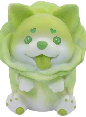 萌宠卡通白菜狗桌面摆件生日礼物