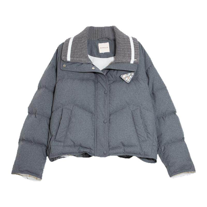 芭依璐短款面包服女显瘦白鸭绒