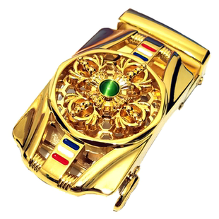 网红时来运转旋转自动扣腰带头男士高档裤带扣头青年皮带卡子3.5