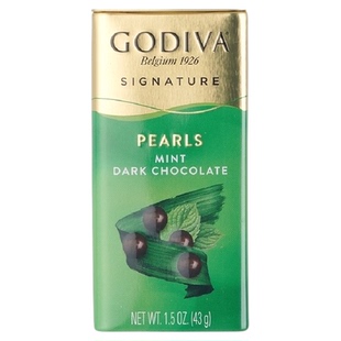 GODIVA歌帝梵薄荷味黑巧克力制品豆43g办公室休闲零食糖果