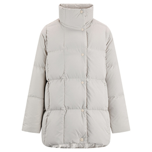 【95白鸭绒】库恩玛维气质立领羽绒服女2025年冬新款加厚保暖外套