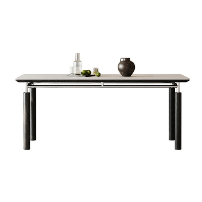 岩板餐桌长方形现代简约