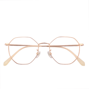 小框多边形近视眼镜框小脸丹阳女八边形镜框超轻可配方圆钛眼睛架