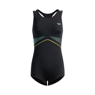 Speedo/速比涛 黑标6.0系列极光线雕防晒高弹竞速女士连体泳衣