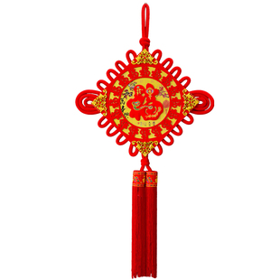 2026马年新年装饰 中国结 客厅福字壁挂板结新房春节挂件手工制作