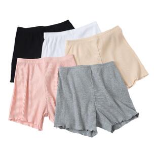 女士女款大学生纯棉薄款平角运动少女内裤打底安全裤胖女孩加大码