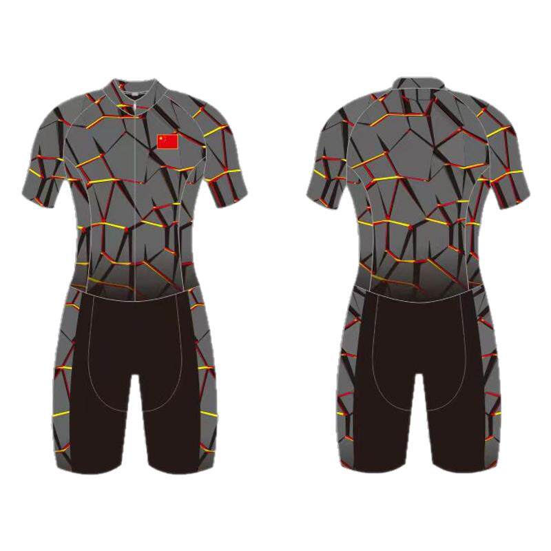 儿童轮滑服极客狮新款速干速滑服