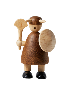 北欧实木维京人装饰品人偶摆件