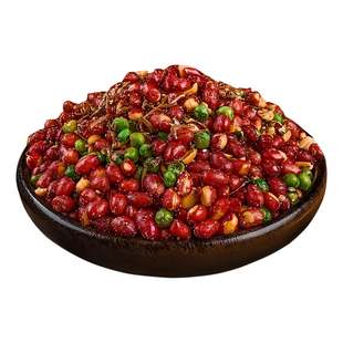 延边朝鲜族风味小鱼花生米香脆酥红皮花生鱼干下酒菜小吃休闲零食