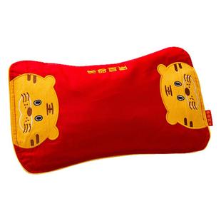 婴儿红色枕头纯棉儿童定型老虎枕荞麦枕芯宝宝满月周岁小老虎枕套