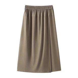 大码胖mm2025超火裤裙一体假两件女夏季薄款宽松七分裤阔腿裤裙裤