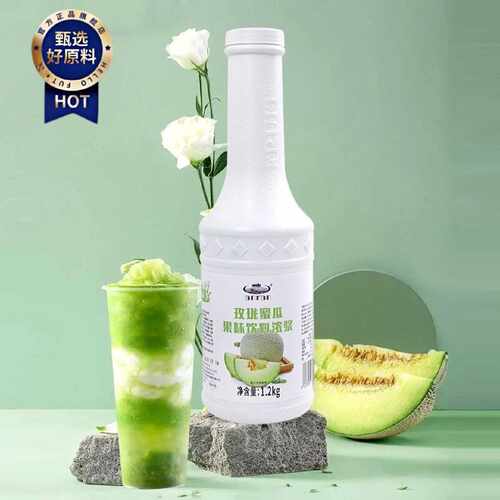 安然果酱果乐多玫珑蜜瓜浓缩果汁1.2kg奶茶店专用商用12瓶划算
