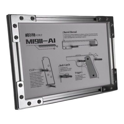 1911手枪模型铝合金展框送战友