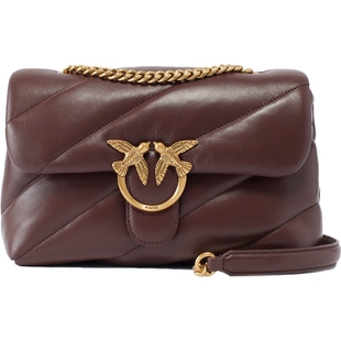 PINKO女士通勤绗缝中号PUFF飞鸟斜挎单肩包燕子包100038A0F2