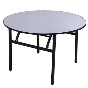 酒店折叠大圆桌餐厅宴会餐桌椅饭店简约园台多层板pvc圆桌面家用