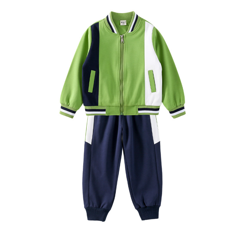 小学生班服套装春夏装幼儿园园服运动服绿色儿童一年级校服三件套
