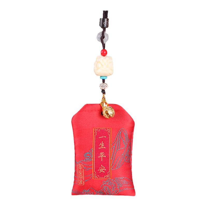 中式醒狮吉祥福袋宫铃车挂礼品