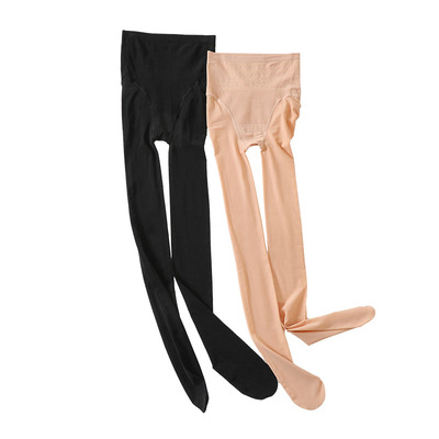 高腰收腹加绒加厚肤肉色钢丝袜