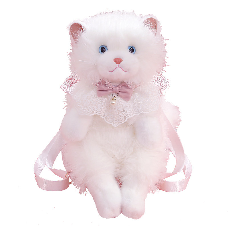 猫咪背包布偶猫双肩包仿真玩偶会叫的小猫公仔六一儿童节礼物女孩