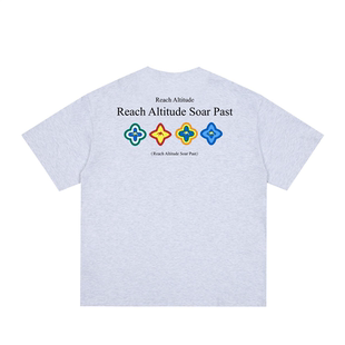 RASP四时之鸟花瓣印花短袖春夏T恤男女新款潮牌上衣美式情侣半袖