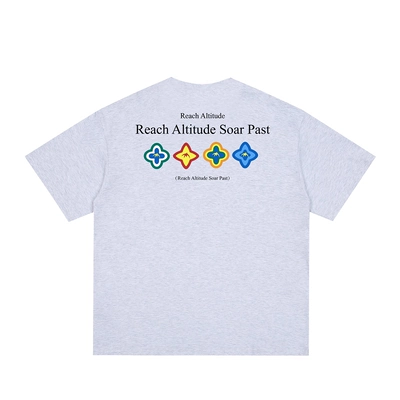 RASP四时之鸟花瓣印花短袖春夏T恤男女新款潮牌上衣美式情侣半袖