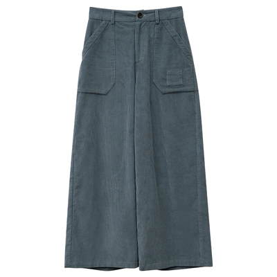 韩系复古灯芯绒显瘦直筒休闲裤秋