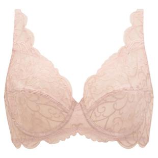 华歌尔Wacoal超薄蕾丝全罩杯内衣性感大胸显小大码文胸WB8615