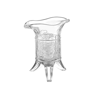 帝王杯Ins风创意三足爵杯透明玻璃茶杯套装主人公道杯二两白酒杯