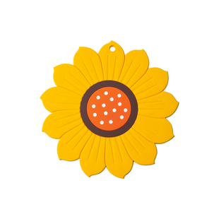 防烫餐垫隔热垫软硅胶耐高温易洗防滑高颜值餐盘餐桌锅碗杯垫荷花