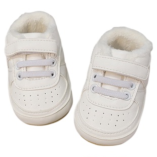 冬季新款男女宝宝学步鞋运动鞋休闲防掉拼色保暖加绒加厚婴儿鞋子