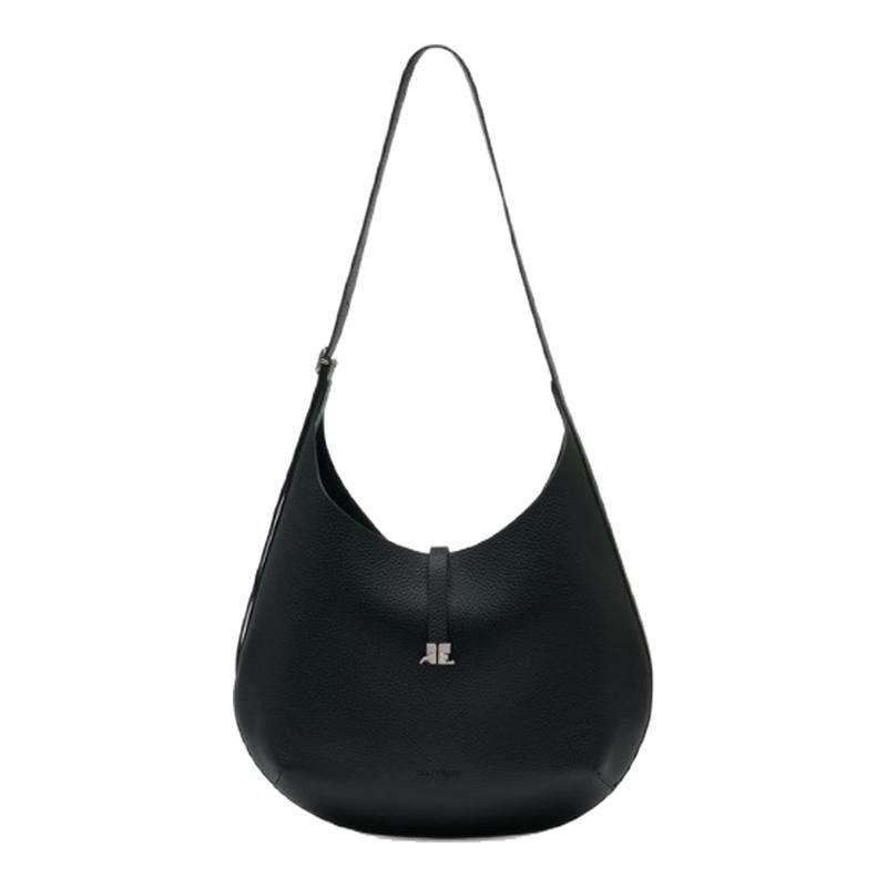 活希源 Courreges Holy Shoulder 肩背包 - 皮质 - 黑色