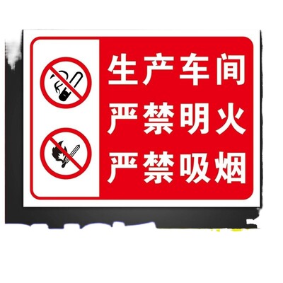 生产车间严禁烟火安全标识牌仓库重地禁止吸烟闲人免进警示牌消防标志危险提示贴纸标牌停车监控请勿进入厨房