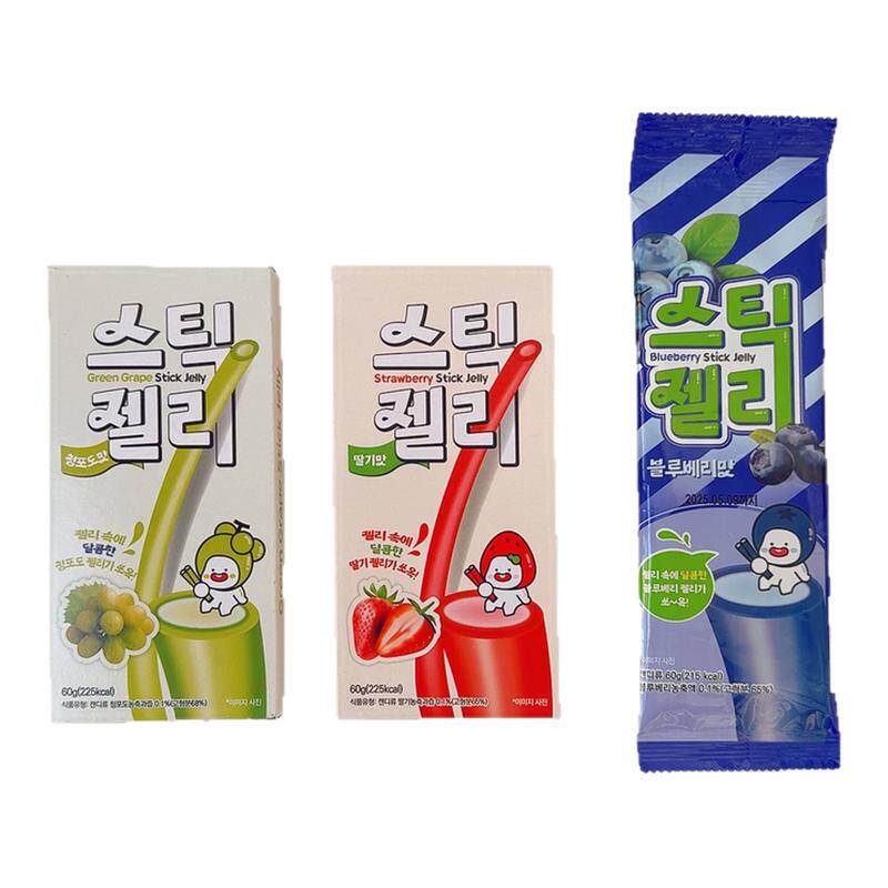 韩国YEM济州岛汉拿峰草莓夹心果汁软糖蓝莓味青葡萄味长条糖零食