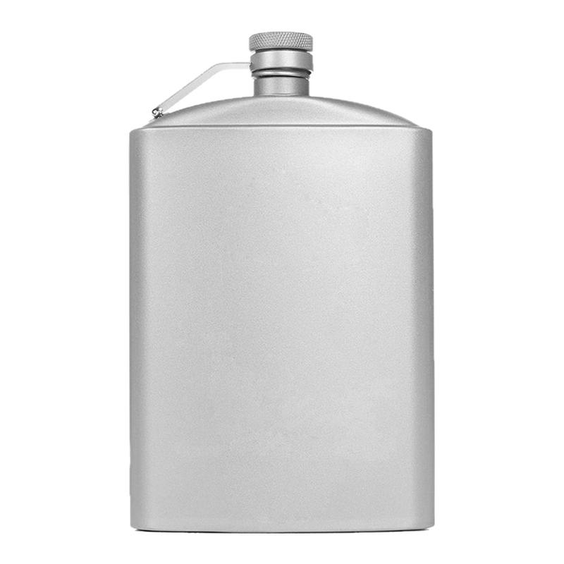 纯钛酒壶酒器具随身超轻便携户外便携露营超轻方形酒壶钛漏斗旅行