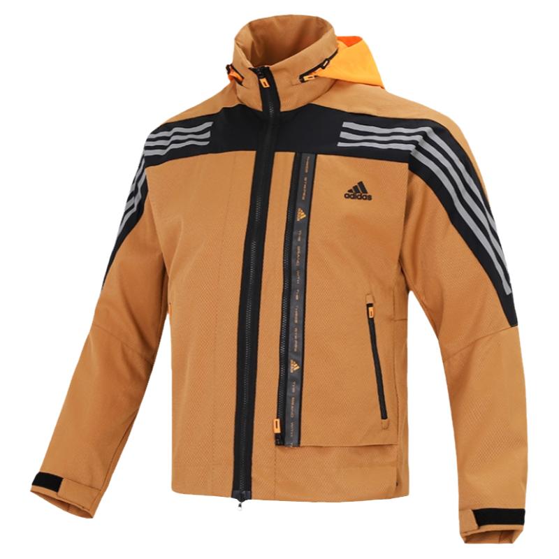 Adidas阿迪达斯男子秋冬运动休闲防风保暖连帽夹克外套 HE9910