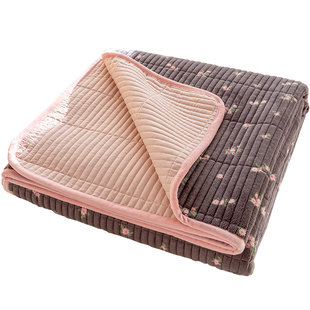 新款牛奶绒床盖单件加厚防滑珊瑚绒榻榻米加绒床单三件套单人炕单