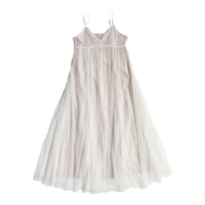 LillianCarat肉桂粉仙女网纱裙