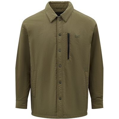 CAT卡特25秋冬新品男士休闲通勤工装短款宽松衬衫式薄款棉服外套